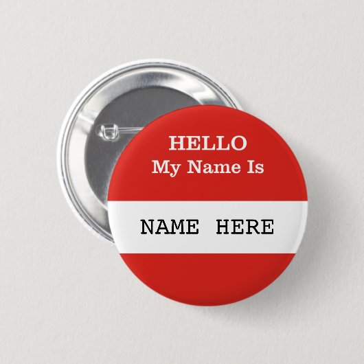 hallo mijn naam is  badge ronde button 5,7 cm (Voorkant /achterkant)
