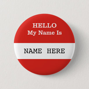 hallo mijn naam is  badge ronde button 5,7 cm