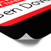 Hallo Mijn naam is Ben Dover Fun Volwassen Humor J Poster (Hoek)