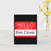 Hallo Mijn Naam Is Ben Dover Leuk Volwassenen Humo Kaart (Gele Bloem)