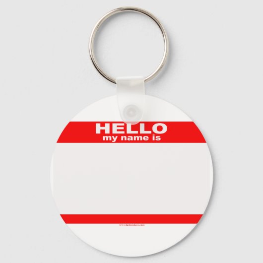 hallo mijn naam is BLANK kopie Sleutelhanger (Voorkant)