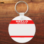 hallo mijn naam is BLANK kopie Sleutelhanger (Voorkant)