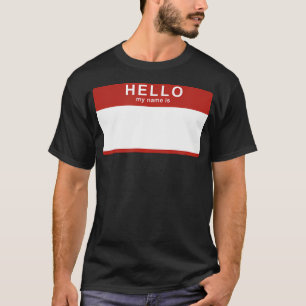 Hallo Mijn naam is Blank Nametag Funny Novelty T-shirt