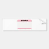 hallo mijn naam is BLANK PINK copy Bumpersticker (Voorkant)