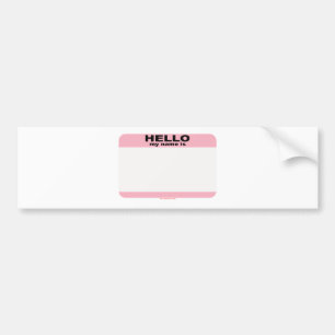 hallo mijn naam is BLANK PINK copy Bumpersticker