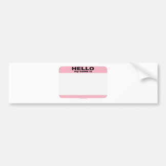 hallo mijn naam is BLANK PINK copy Bumpersticker