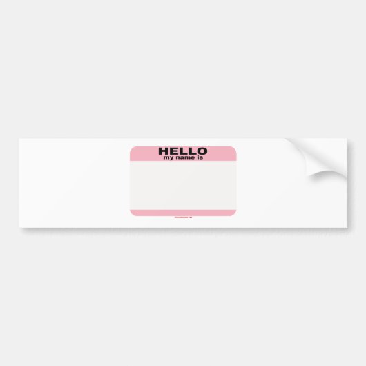 hallo mijn naam is BLANK PINK copy Bumpersticker (Voorkant)