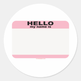 hallo mijn naam is BLANK PINK copy Ronde Sticker