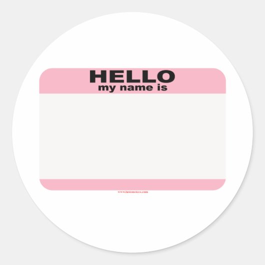 hallo mijn naam is BLANK PINK copy Ronde Sticker (Voorkant)