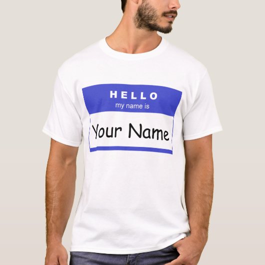 hallo mijn naam is (blauw) t-shirt (Voorkant)