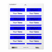 hallo mijn naam is Blauwe Label Sjabloon (Full Sheet)