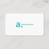 Hallo, Mijn naam is Blauwgroen gradiënt met vette Visitekaartje (Achterkant)