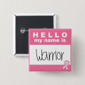 hallo mijn naam is borstkanker van de baarmoeder vierkante button 5,1 cm (Voorkant /achterkant)