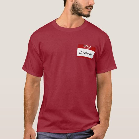 hallo mijn naam is Brennan (rood) T-shirt (Voorkant)