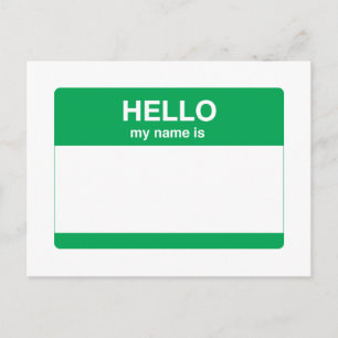 hallo, mijn naam is briefkaart