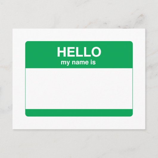 hallo, mijn naam is briefkaart (Voorkant)