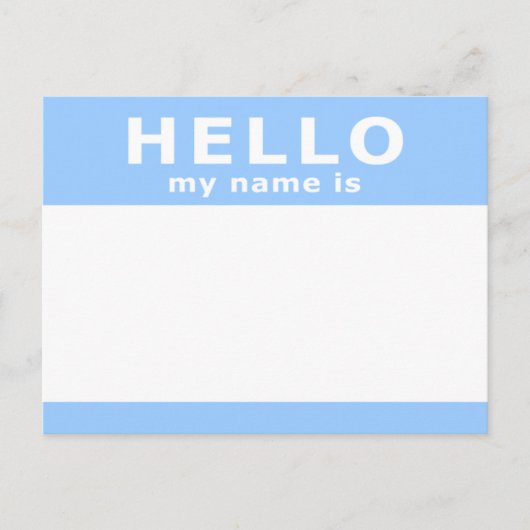 hallo mijn naam is briefkaart (Voorkant)