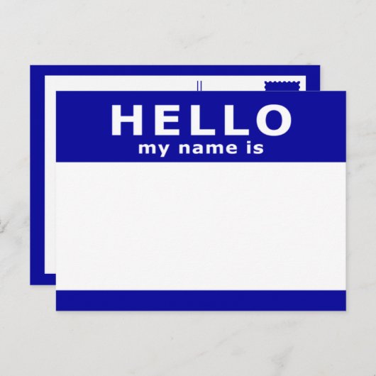 hallo mijn naam is briefkaart (Voorkant / Achterkant)