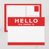 hallo mijn naam is briefkaart (Voorkant / Achterkant)