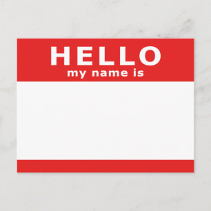 hallo mijn naam is briefkaart
