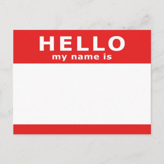 hallo mijn naam is briefkaart (Voorkant)