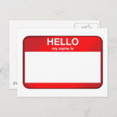 hallo mijn naam is... briefkaart (Voorkant / Achterkant)