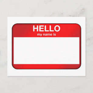 hallo mijn naam is... briefkaart