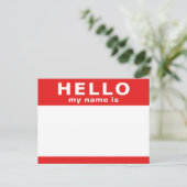 hallo mijn naam is briefkaart (Staand voorkant)