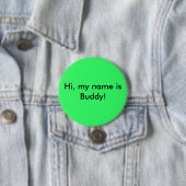 Hallo, mijn naam is Buddy. Ronde Button 7,6 Cm (In situ)