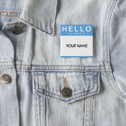 hallo Mijn naam is Button (In situ)