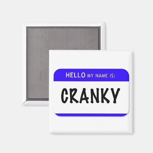 Hallo Mijn naam is: Cranky Magneet (Voorkant / Achterkant)