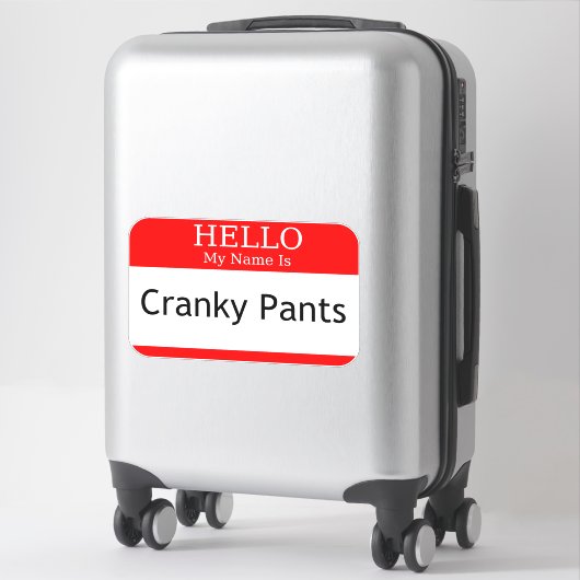 hallo mijn naam is Cranky Pants Sticker (Koffer)