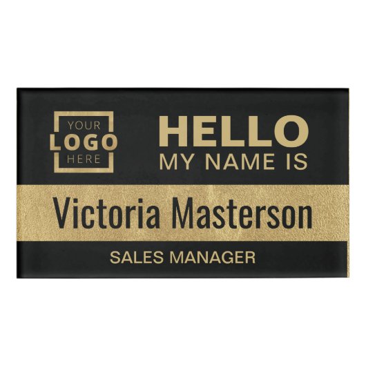Hallo Mijn naam is - Custom Business Employee Naambadge (Voorkant)