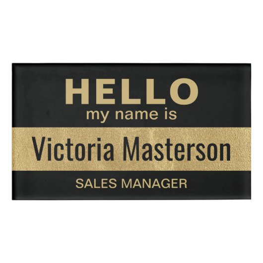 Hallo Mijn naam is - Custom Business Employee Naambadge (Voorkant)
