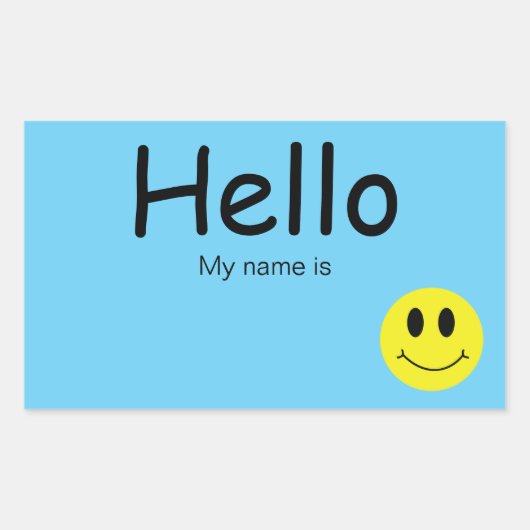 Hallo Mijn naam is Custom Name Label Stickers (Voorkant)