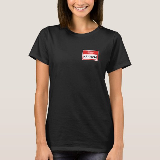 Hallo Mijn naam is D.B. Cooper T-shirt (Voorkant)