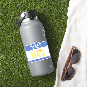 Hallo Mijn naam is DAD Nametag Kinder Ouderschap H Sticker