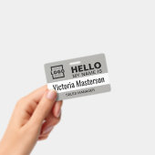 hallo Mijn naam is - de Aangepaste BedrijfsNaam va Badge (Handheld)