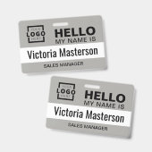 hallo Mijn naam is - de Aangepaste BedrijfsNaam va Badge (Front & Back)