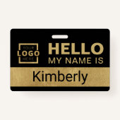 hallo Mijn naam is - de Aangepaste BedrijfsNaam va Badge (Achterkant)