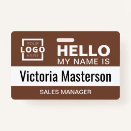 hallo Mijn naam is - de Aangepaste BedrijfsNaam va Badge