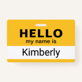 hallo Mijn naam is - de Aangepaste BedrijfsNaam va Badge (Achterkant)