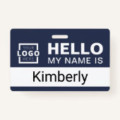 hallo Mijn naam is - de Aangepaste BedrijfsNaam va Badge (Voorkant)