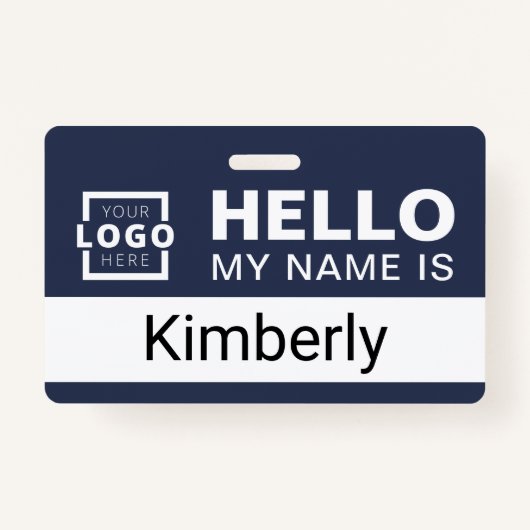 hallo Mijn naam is - de Aangepaste BedrijfsNaam va Badge (Voorkant)