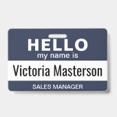 hallo Mijn naam is - de Aangepaste BedrijfsNaam va Badge (Back)