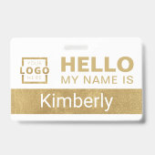 hallo Mijn naam is - de Aangepaste BedrijfsNaam va Badge (Achterkant)