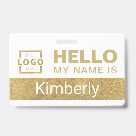 hallo Mijn naam is - de Aangepaste BedrijfsNaam va Badge (Voorzijde)