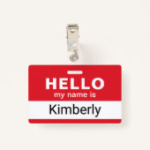 hallo Mijn naam is - de Aangepaste BedrijfsNaam va Badge (Achterkant met clip)