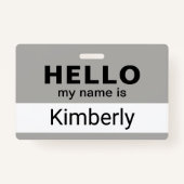 hallo Mijn naam is - de Aangepaste BedrijfsNaam va Badge (Achterkant)