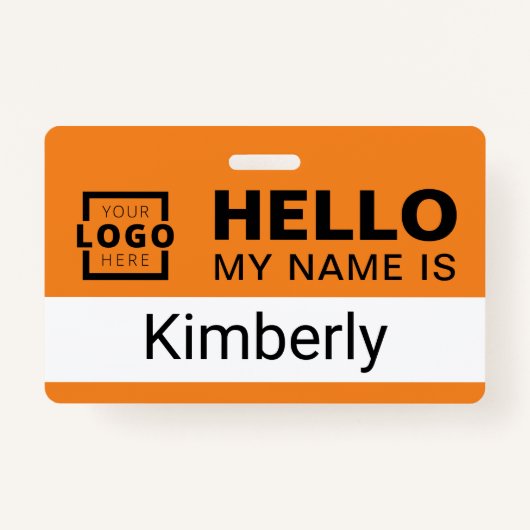 hallo Mijn naam is - de Aangepaste BedrijfsNaam va Badge (Voorkant)